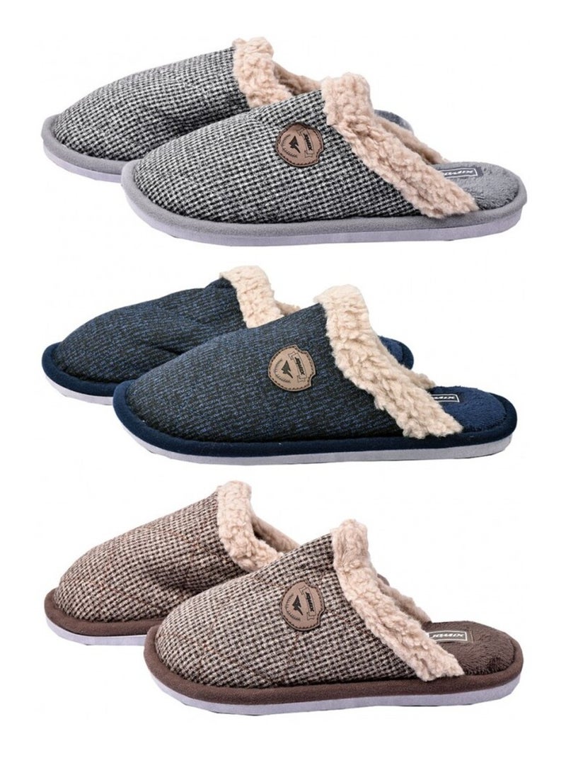 Pantofola Uomo PREMIUM Blu marino - Kiabi