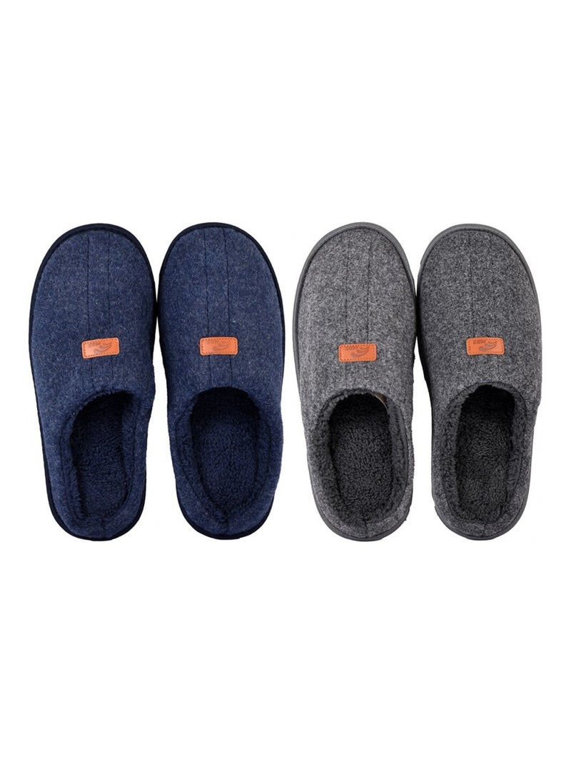 Pantofola UOMO SCAMOSCIATO Confezione da 2 Multicolore - Kiabi