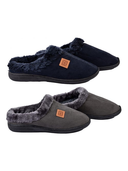 Pantofola UOMO SCAMOSCIATO Confezione da 2 - Kiabi