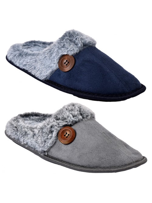 Pantofola UOMO SCAMOSCIATO Confezione da 2 - Kiabi