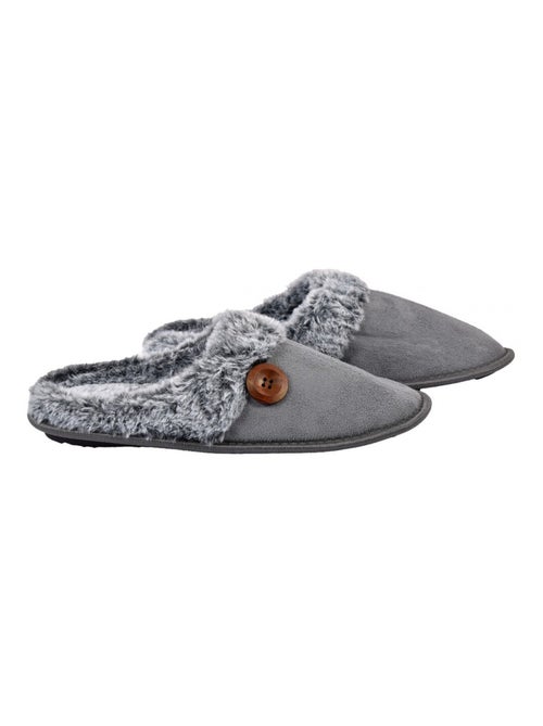 Pantofola uomo scamosciato SUEDINE - Kiabi Pantofola uomo scamosciato SUEDINE - Kiabi