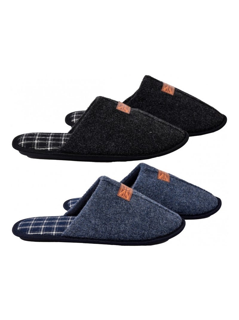 Pantofola UOMO SUEDINE Confezione da 2 Multicolore - Kiabi