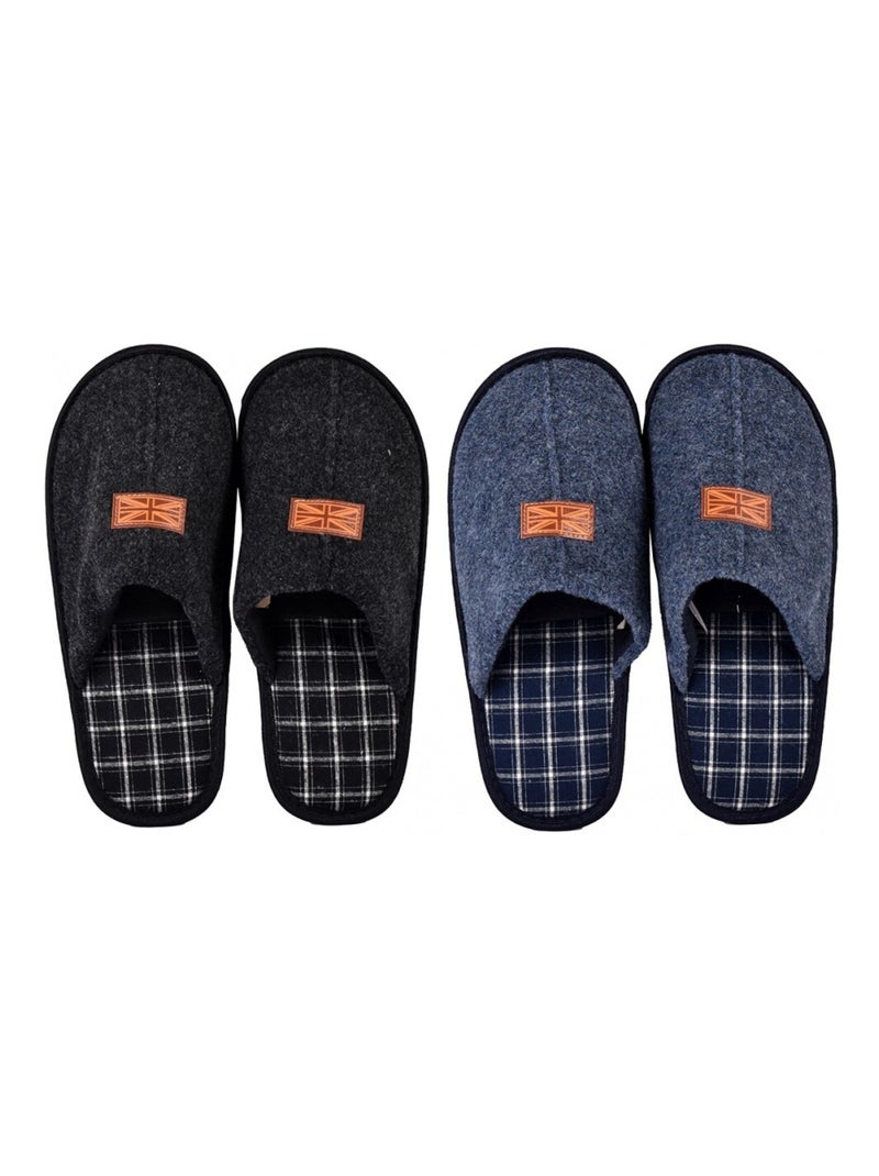 Pantofola UOMO SUEDINE Confezione da 2 Multicolore - Kiabi