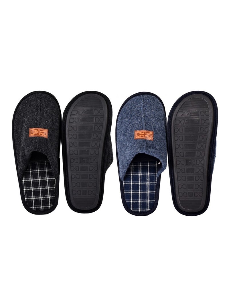 Pantofola UOMO SUEDINE Confezione da 2 Multicolore - Kiabi