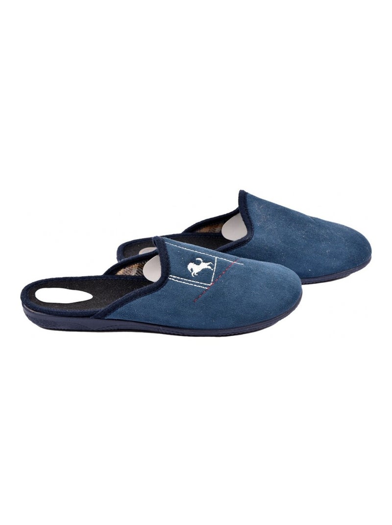 Pantofola UOMO SUEDINE PREMIUM Blu marino - Kiabi
