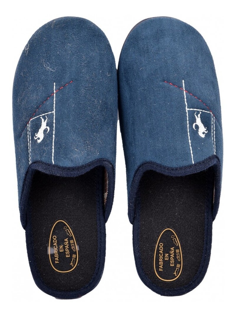 Pantofola UOMO SUEDINE PREMIUM Blu marino - Kiabi