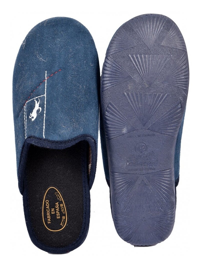 Pantofola UOMO SUEDINE PREMIUM Blu marino - Kiabi
