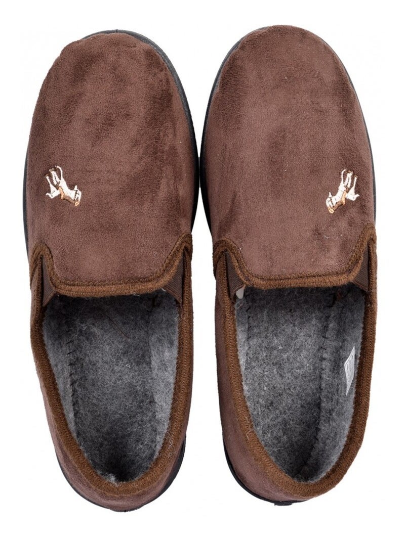 Pantofola UOMO SUEDINE PREMIUM Marrone - Kiabi