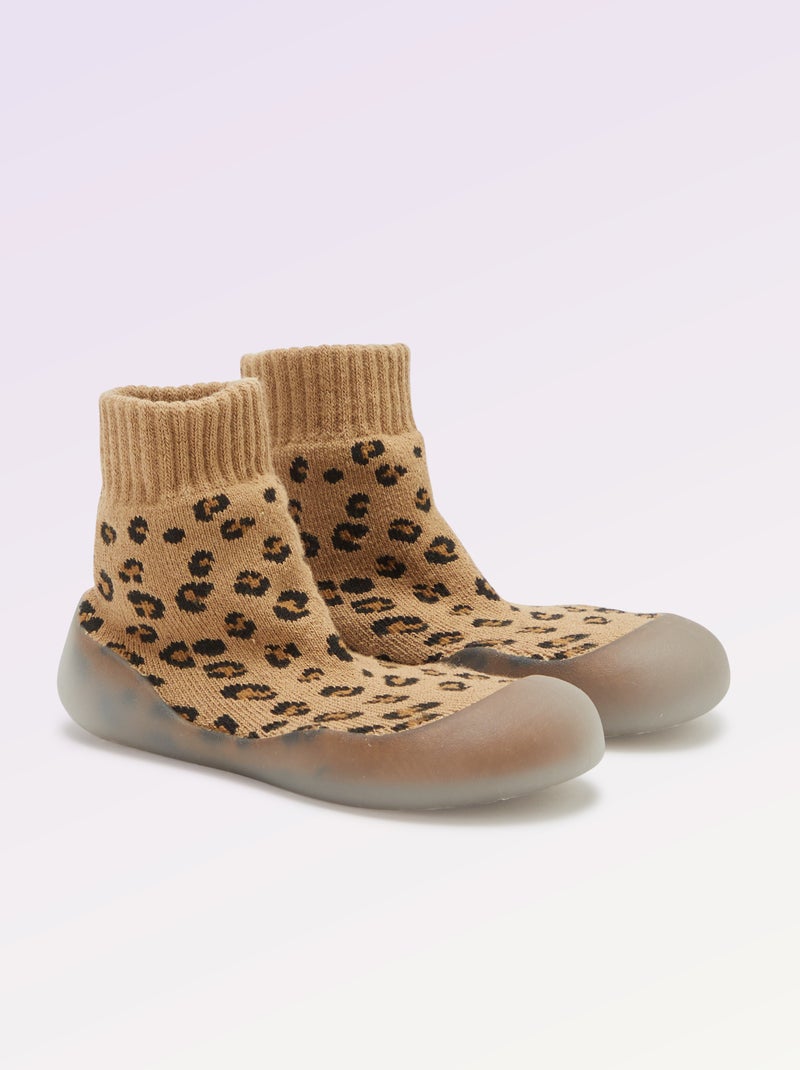 Pantofole a calzino motricità 3 - Kitchoun Beige - Kiabi