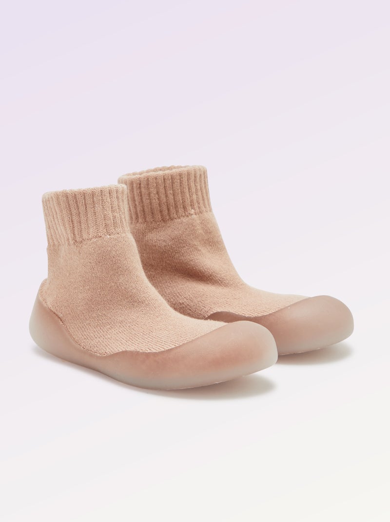 Pantofole a calzino motricità 3 - Kitchoun Rosa - Kiabi