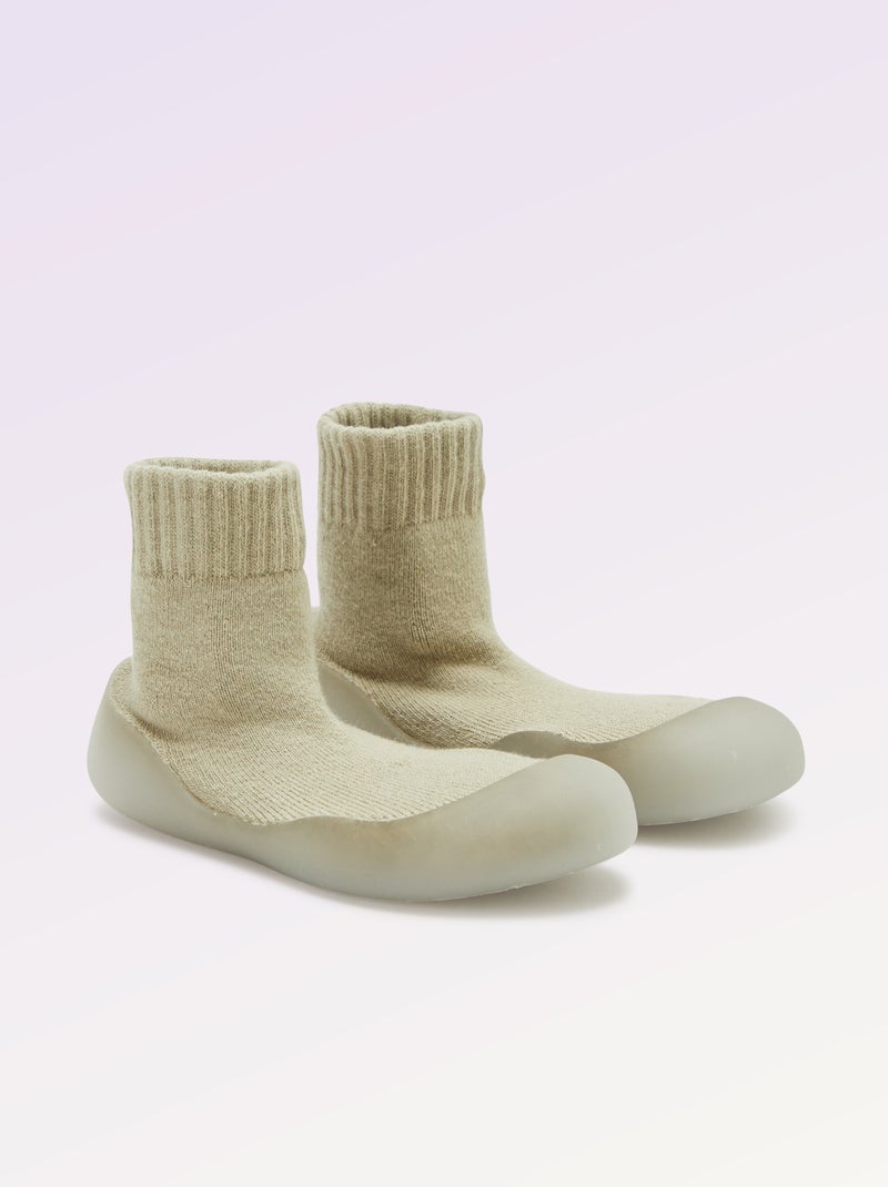 Pantofole a calzino motricità 3 - Kitchoun Verde - Kiabi