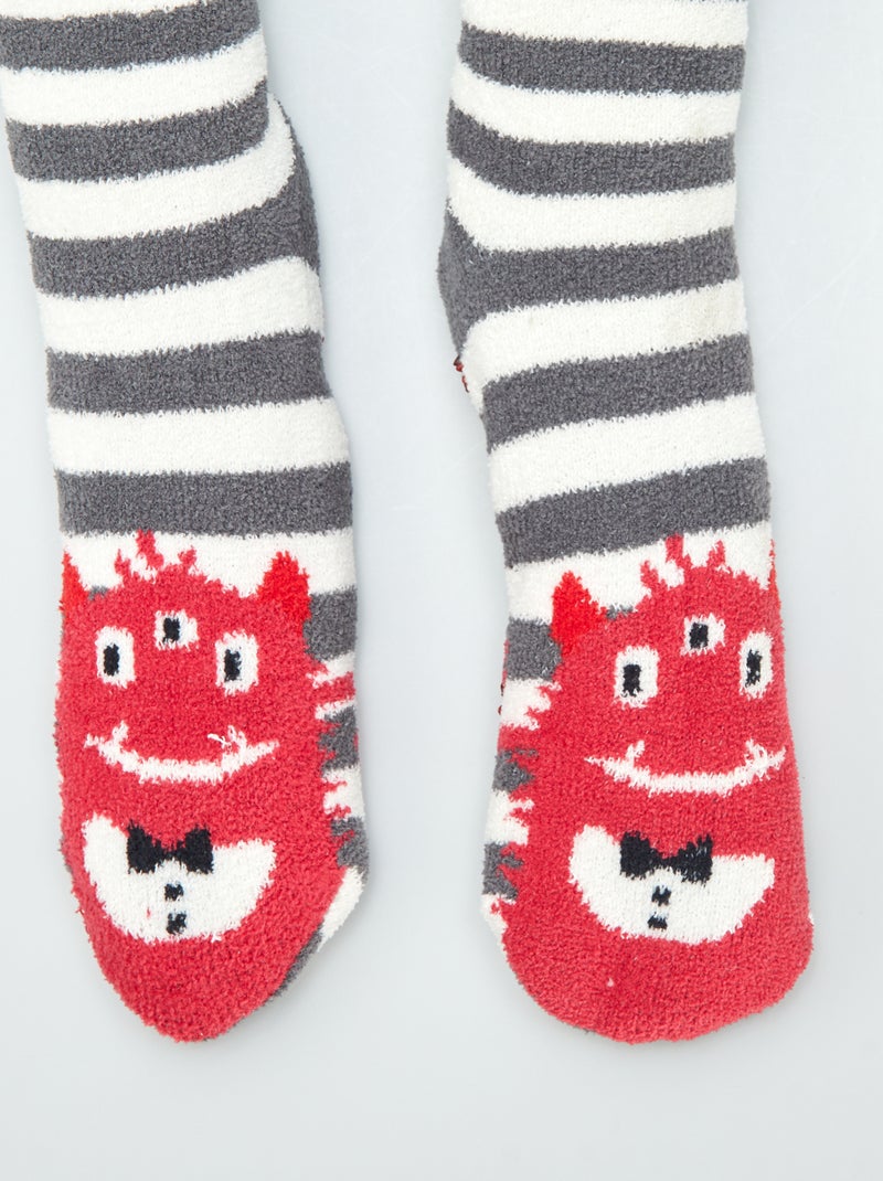 Pantofole a calzino ROSSO - Kiabi