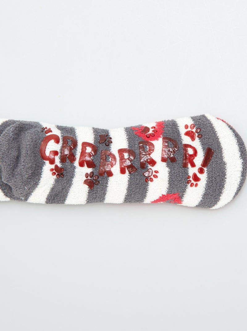 Pantofole a calzino ROSSO - Kiabi