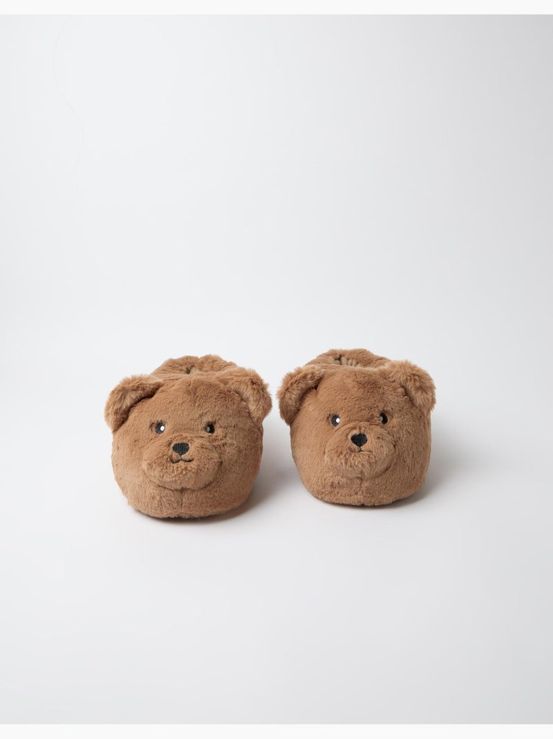 Pantofole a forma di orso, mo fashion Marrone - Kiabi
