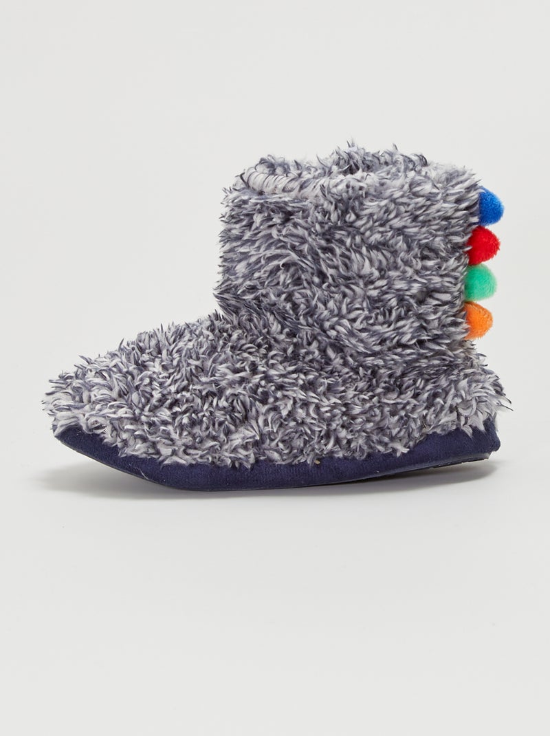 Pantofole a forma di stivali blu - Kiabi
