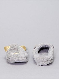 Pantofole a mules in maglia peluche - Kiabi