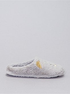 Pantofole a mules in maglia peluche - Kiabi