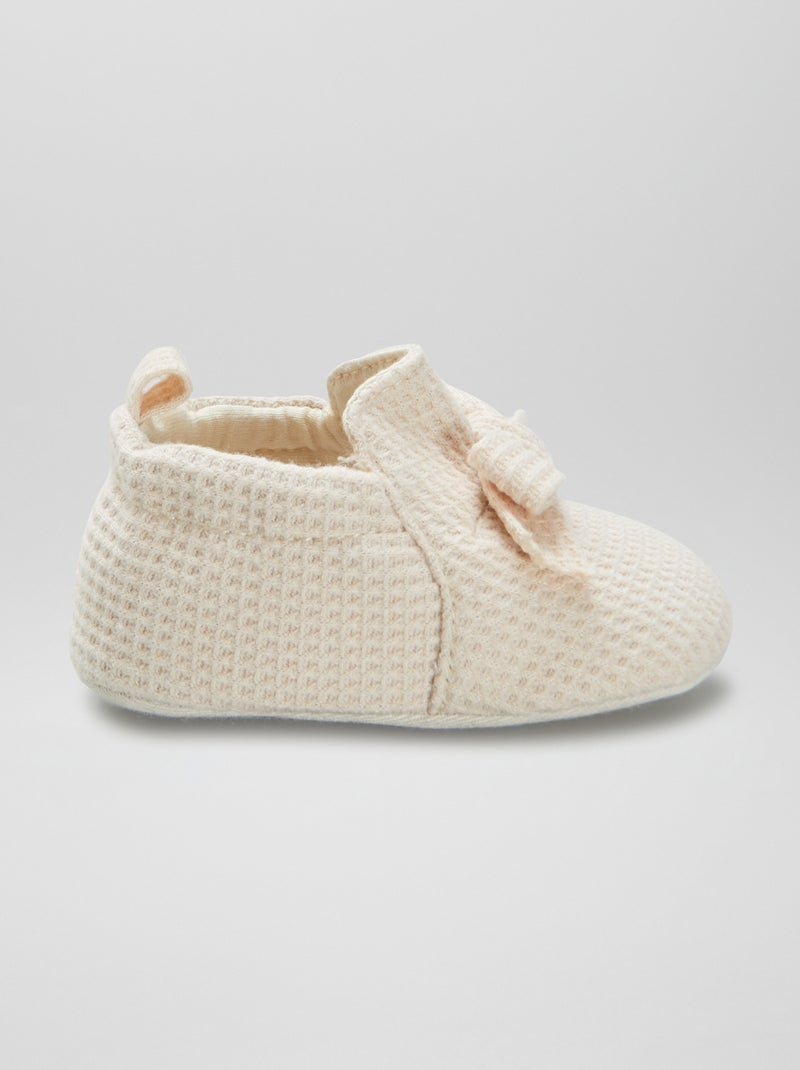 Pantofole a nido d'ape BIANCO - Kiabi