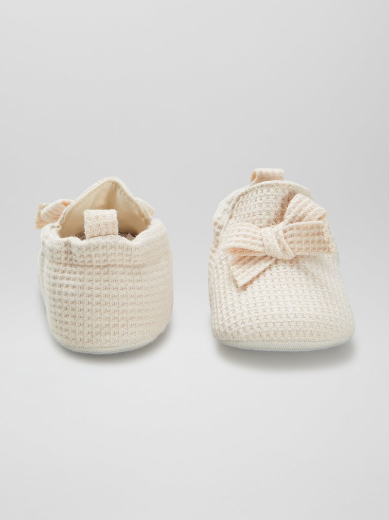 Pantofole a nido d'ape BIANCO - Kiabi