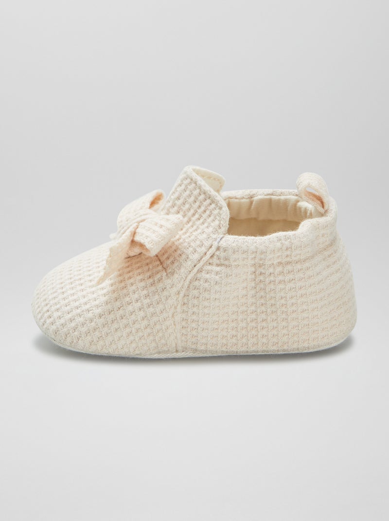 Pantofole a nido d'ape BIANCO - Kiabi