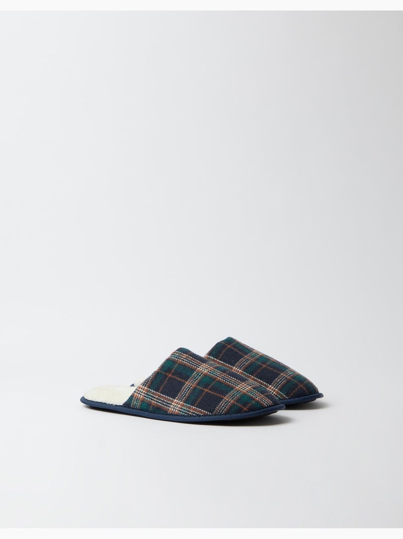 Pantofole a quadri da camera da letto, mo fashion Blu - Kiabi