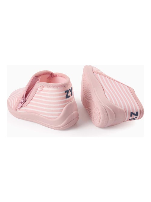 Pantofole a righe con zip - Kiabi