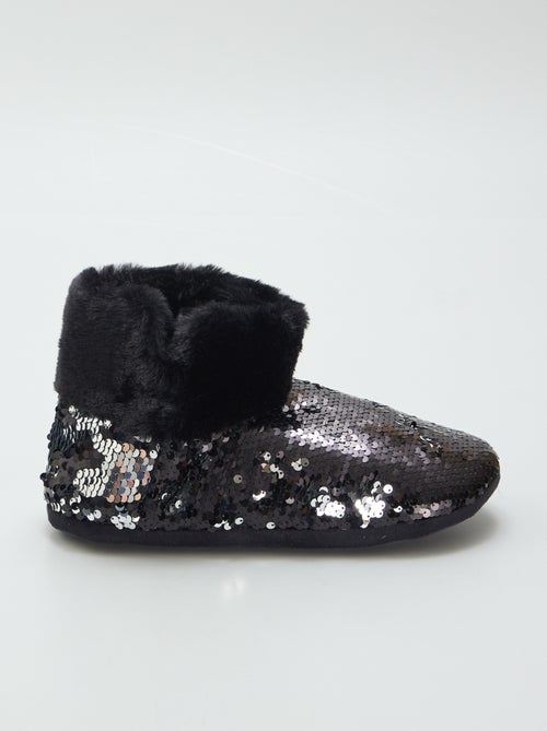 Pantofole a stivaletto con paillettes - Kiabi