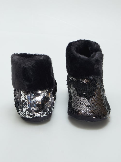 Pantofole a stivaletto con paillettes - Kiabi