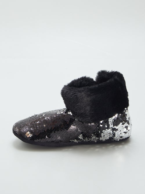 Pantofole a stivaletto con paillettes - Kiabi