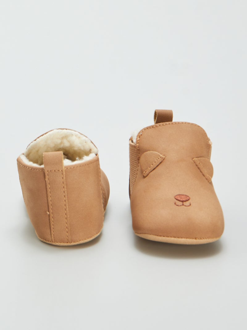 Pantofole a stivaletto foderate con animali MARRONE - Kiabi