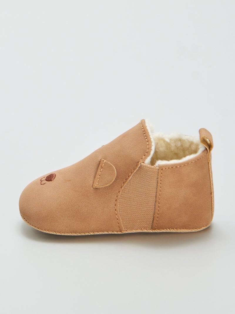 Pantofole a stivaletto foderate con animali MARRONE - Kiabi