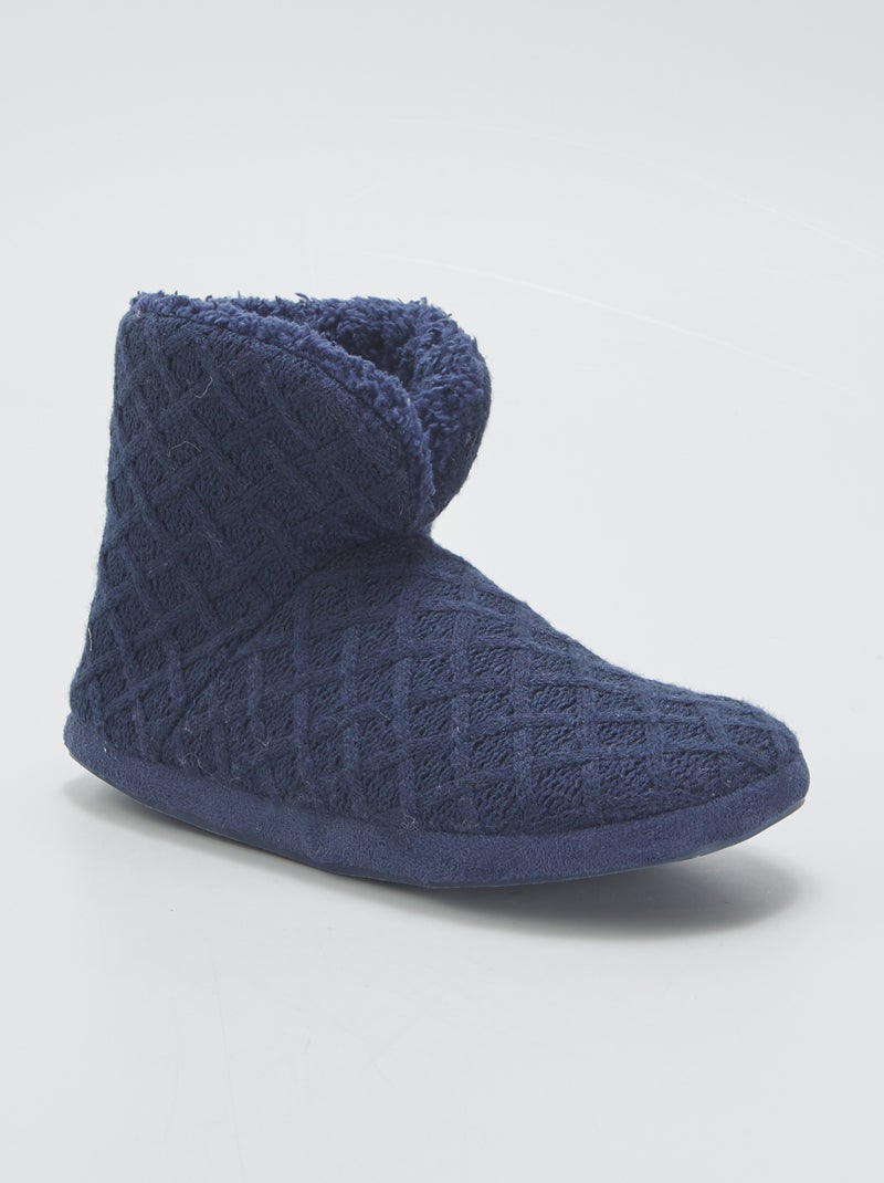 Pantofole a stivaletto imbottite BLU - Kiabi