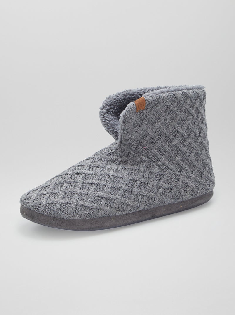 Pantofole a stivaletto imbottite GRIGIO - Kiabi