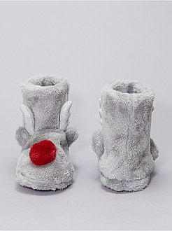 Pantofole a stivaletto in pile - Kiabi