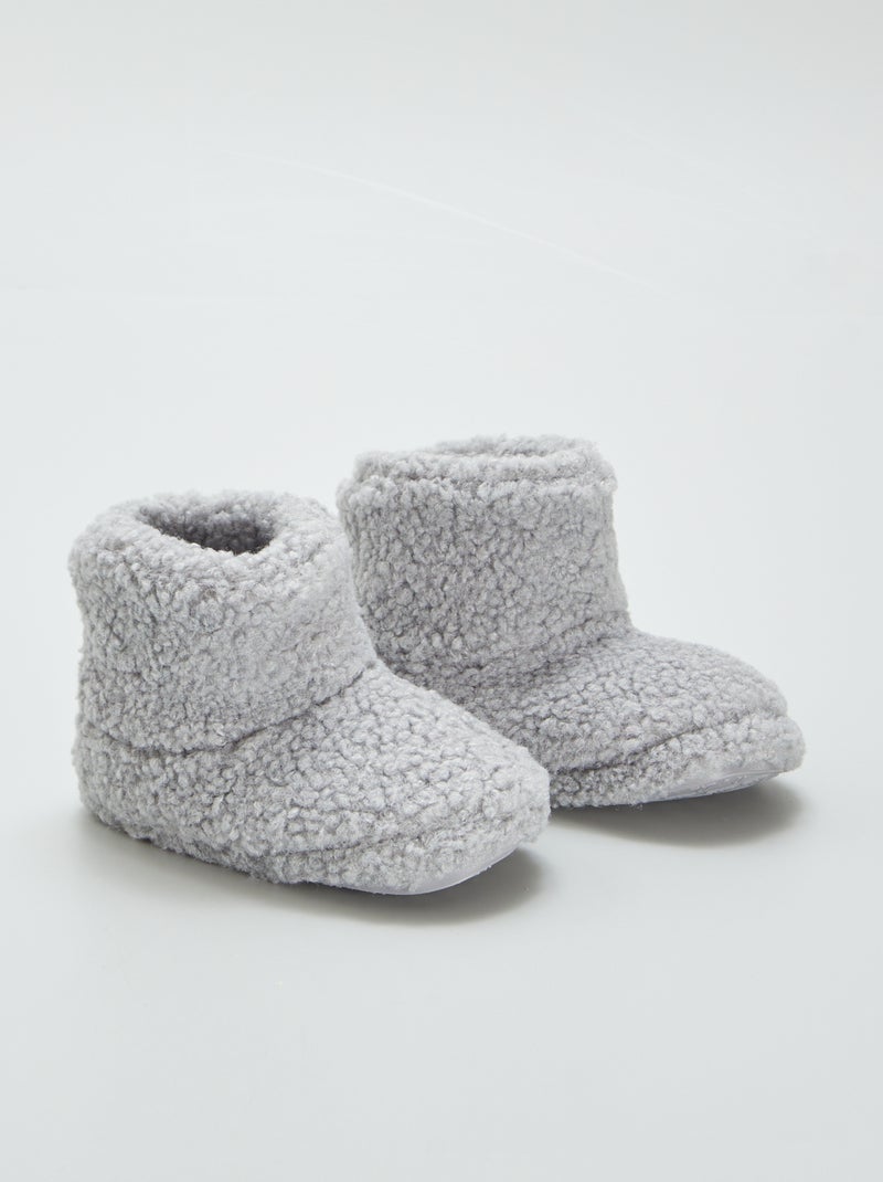 Pantofole a stivaletto in sherpa GRIGIO - Kiabi