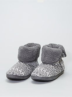 Scarpe - Pantofole a stivaletto in tricot - Kiabi