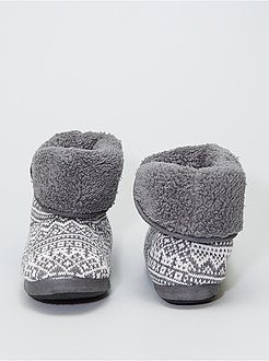 Scarpe - Pantofole a stivaletto in tricot - Kiabi