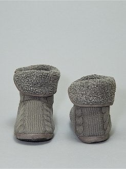 Scarpe - Pantofole a stivaletto in tricot - Kiabi