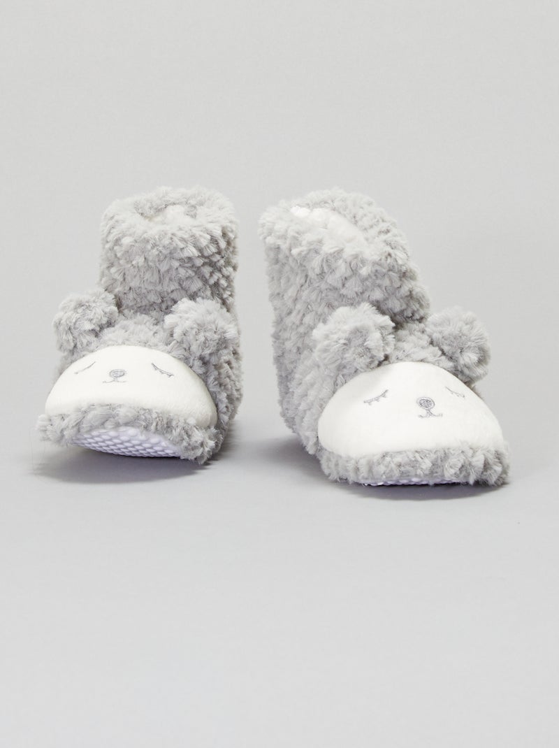 Pantofole a stivaletto 'pecore' grigio - Kiabi