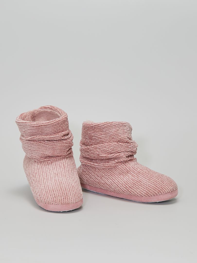 Pantofole a stivaletto rosa - Kiabi