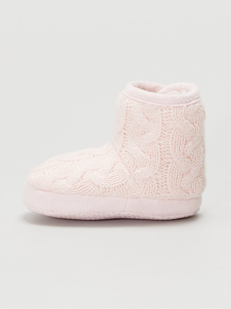 Pantofole a stivaletto rosa - Kiabi