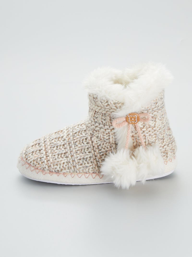 Pantofole a stivaletto rosa - Kiabi