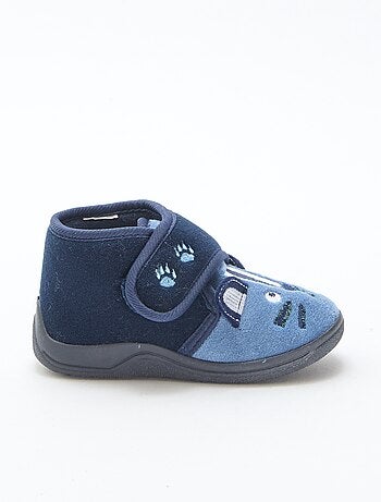 Pantofole alte animate con velcro