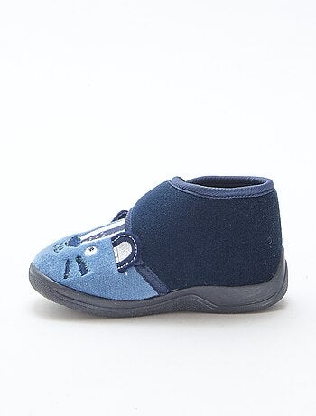 Pantofole alte animate con velcro