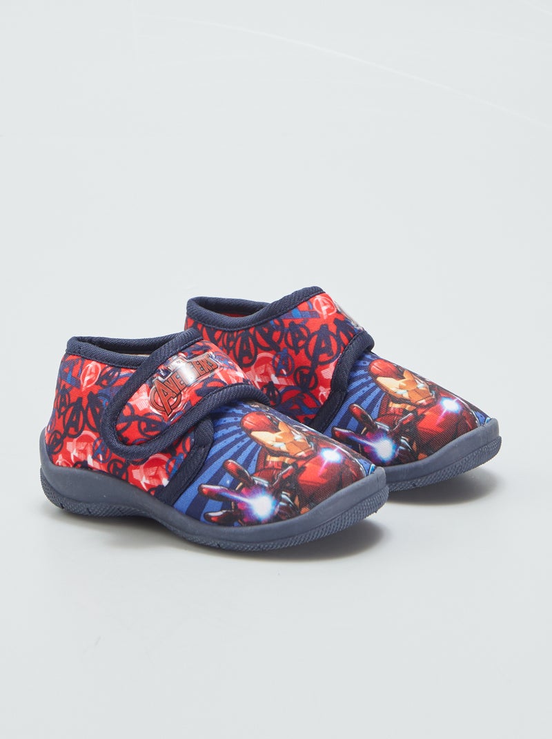 Pantofole alte con chiusura a strappo 'Hulk' blu - Kiabi