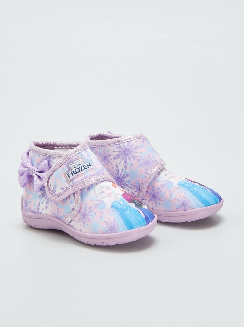 Pantofole alte con chiusure a strappo 'Frozen' ROSA - Kiabi