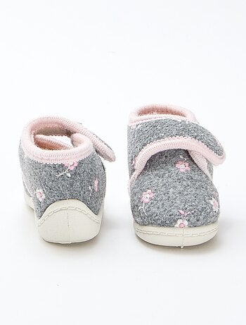 Pantofole alte foderate con velcro