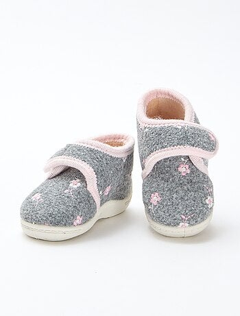 Pantofole alte foderate con velcro