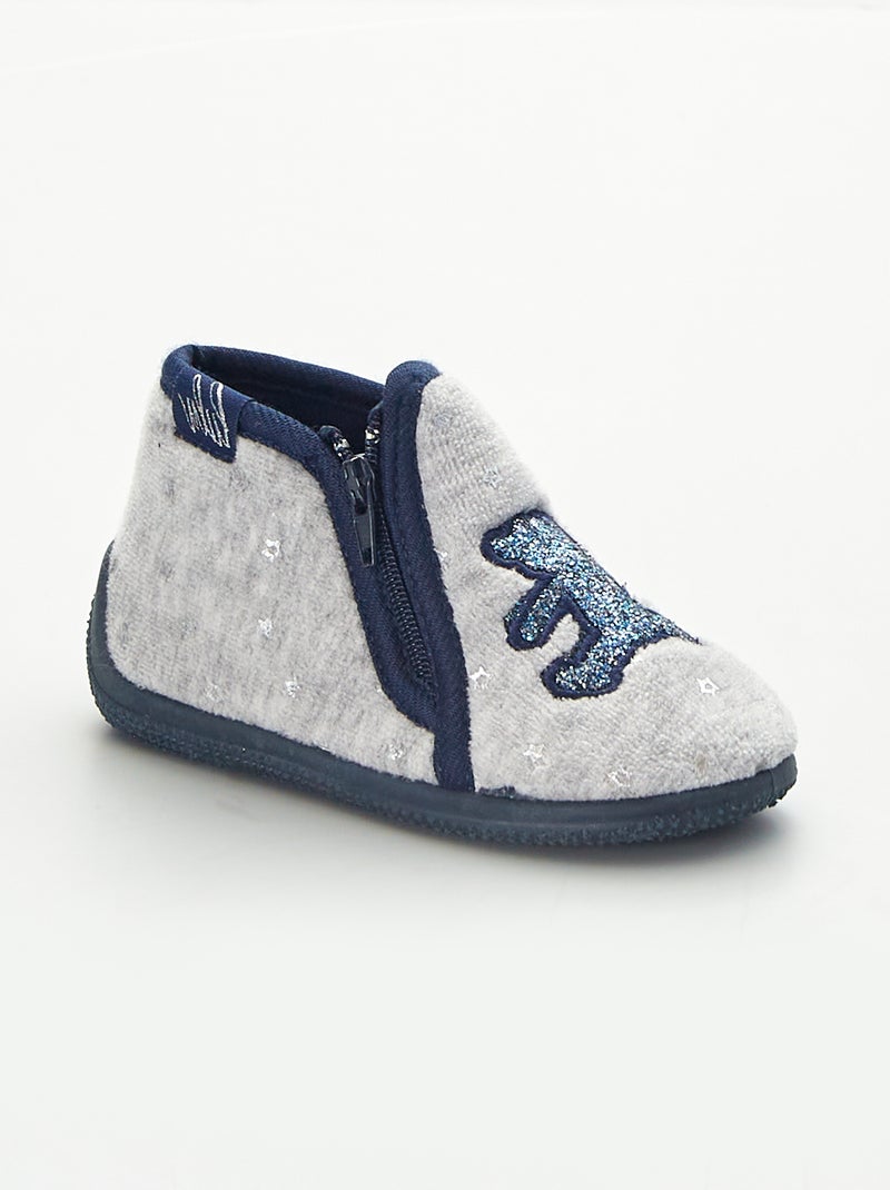 Pantofole alte 'Lulu Castagnette' GRIGIO - Kiabi