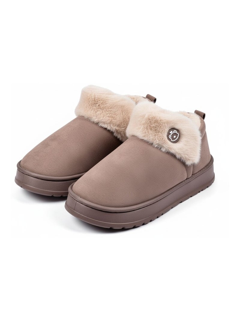 Pantofole alte uomo MU10162 Marrone - Kiabi